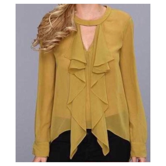 BCBGMaxAzria Tops - BCBG Enya 100% Silk Blouse SZ M